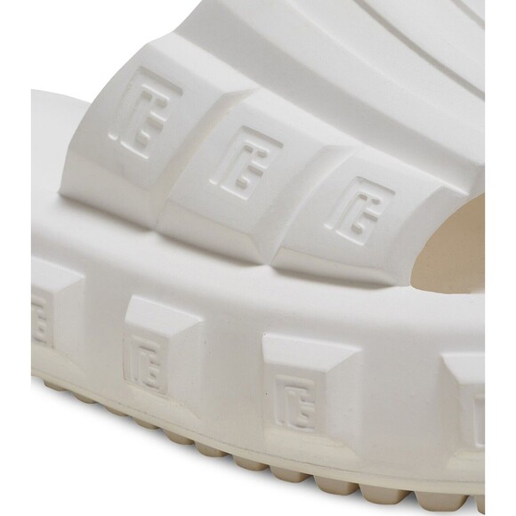 NIB Balmain White Ari Men Rubber Slip On Slides Sandal Embossed Logo 42/ 9 US - Picture 4 of 15